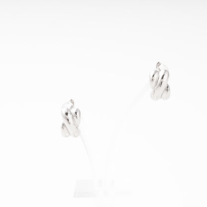 Silver 925 Chunky Oval Hoop Earrings Pair — Kabluchka