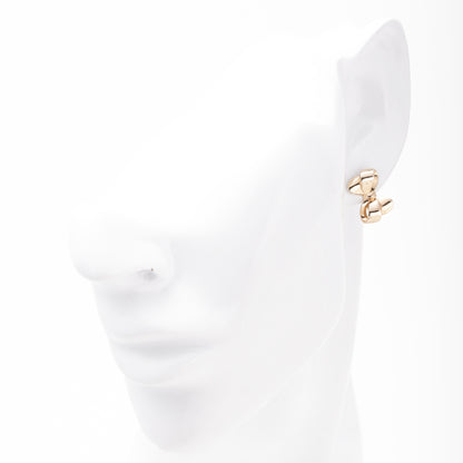 Rose Gold 585 14K Bow Earrings Plain Polished — Kabluchka