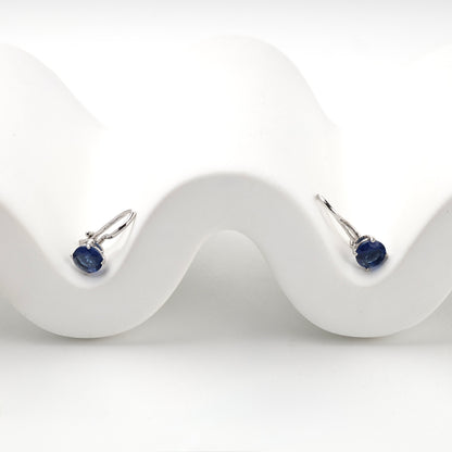 Children's Silver 925 blue cubic zirconia drop earrings