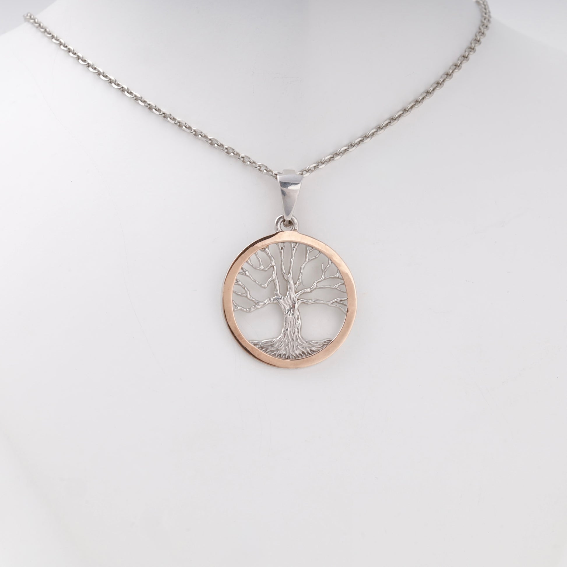 Silver 925 Tree of Life Pendant with Gold 375 Accent — Kabluchka