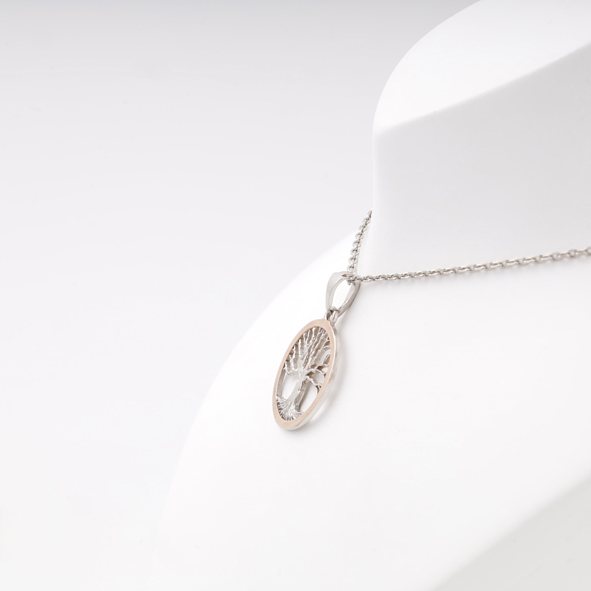 Silver 925 Tree of Life Pendant with Gold 375 Accent — Kabluchka