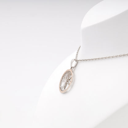 Silver 925 Tree of Life Pendant with Gold 375 Accent — Kabluchka