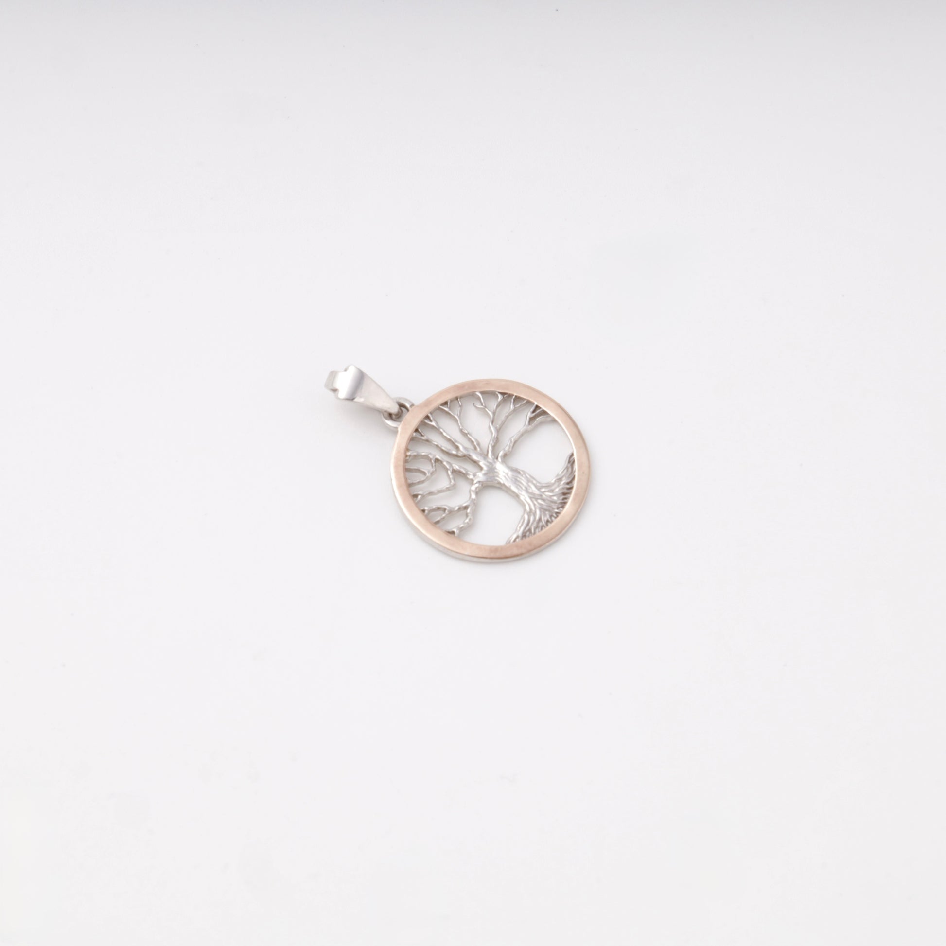 Silver 925 Tree of Life Pendant with Gold 375 Accent — Kabluchka