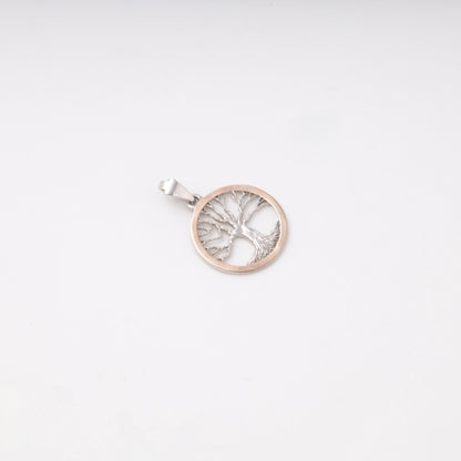 Silver 925 Tree of Life Pendant with Gold 375 Accent — Kabluchka
