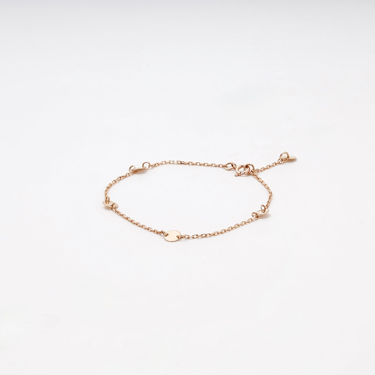 Rose gold 585 chain bracelet with spring-ring clasp — Kabluchka