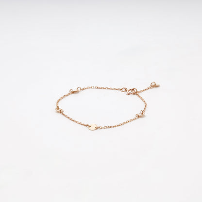 Rose gold 585 chain bracelet with spring-ring clasp — Kabluchka