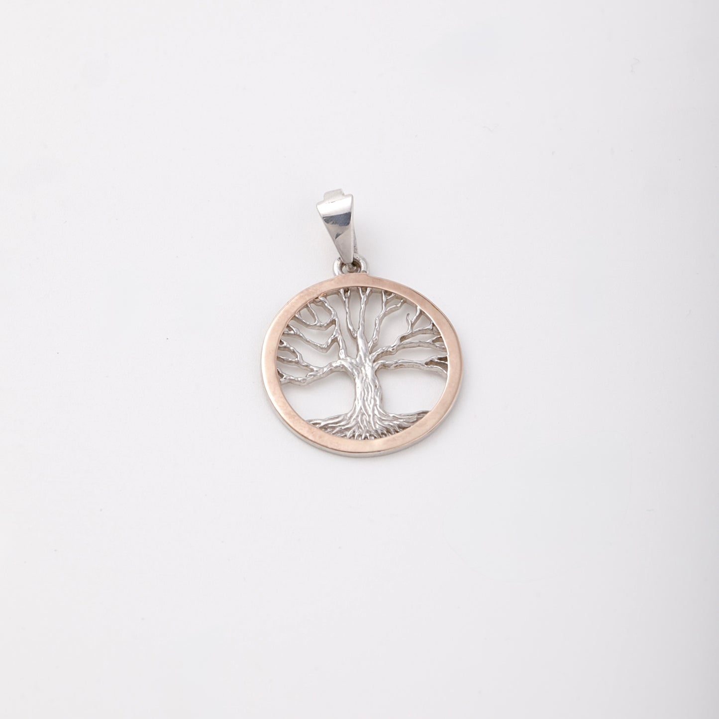Silver 925 Tree of Life Pendant with Gold 375 Accent — Kabluchka