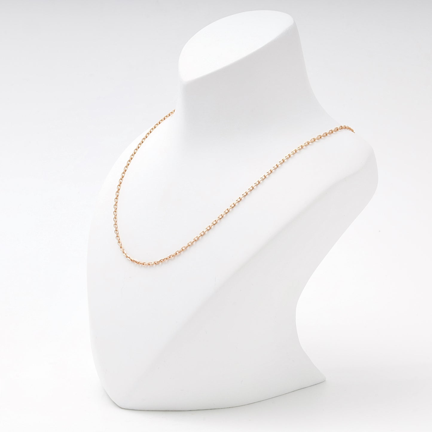 Rose Gold 585 14K Cable Chain Necklace 40cm — Kabluchka