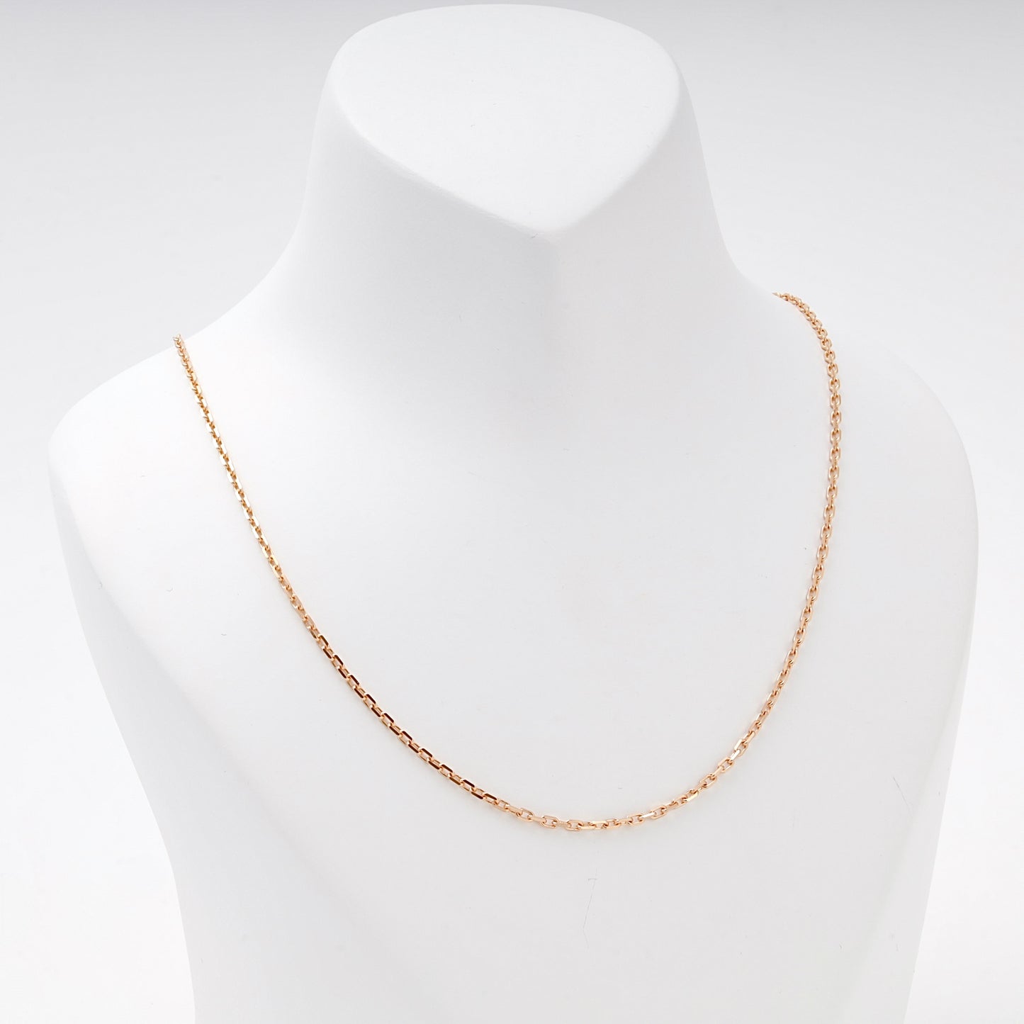 Rose Gold 585 14K Cable Chain Necklace 40cm — Kabluchka