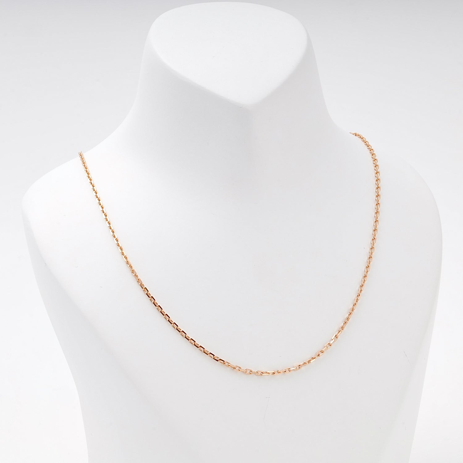 Rose Gold 585 14K Cable Chain Necklace 40cm — Kabluchka