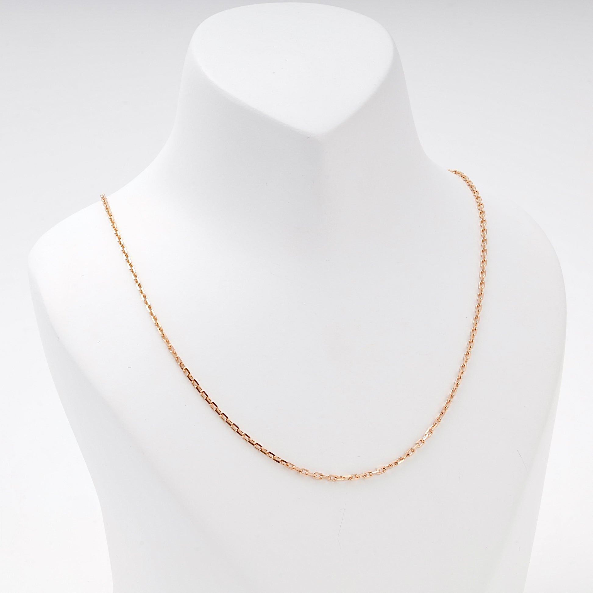 Rose Gold 585 14K Cable Chain Necklace 40cm — Kabluchka