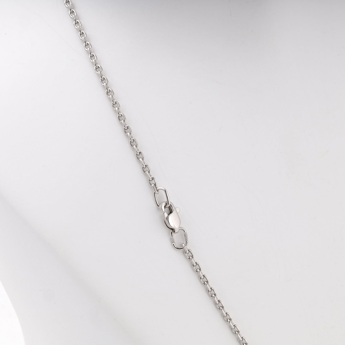 Measurement detail — Silver 925 anchor chain necklace — Kabluchka