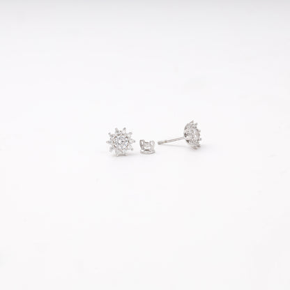 Halo stud earrings silver 925 — Kabluchka