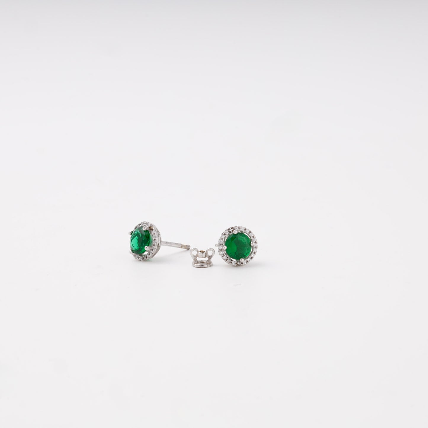 Silver 925 stud earrings with screw-back fittings — Kabluchka