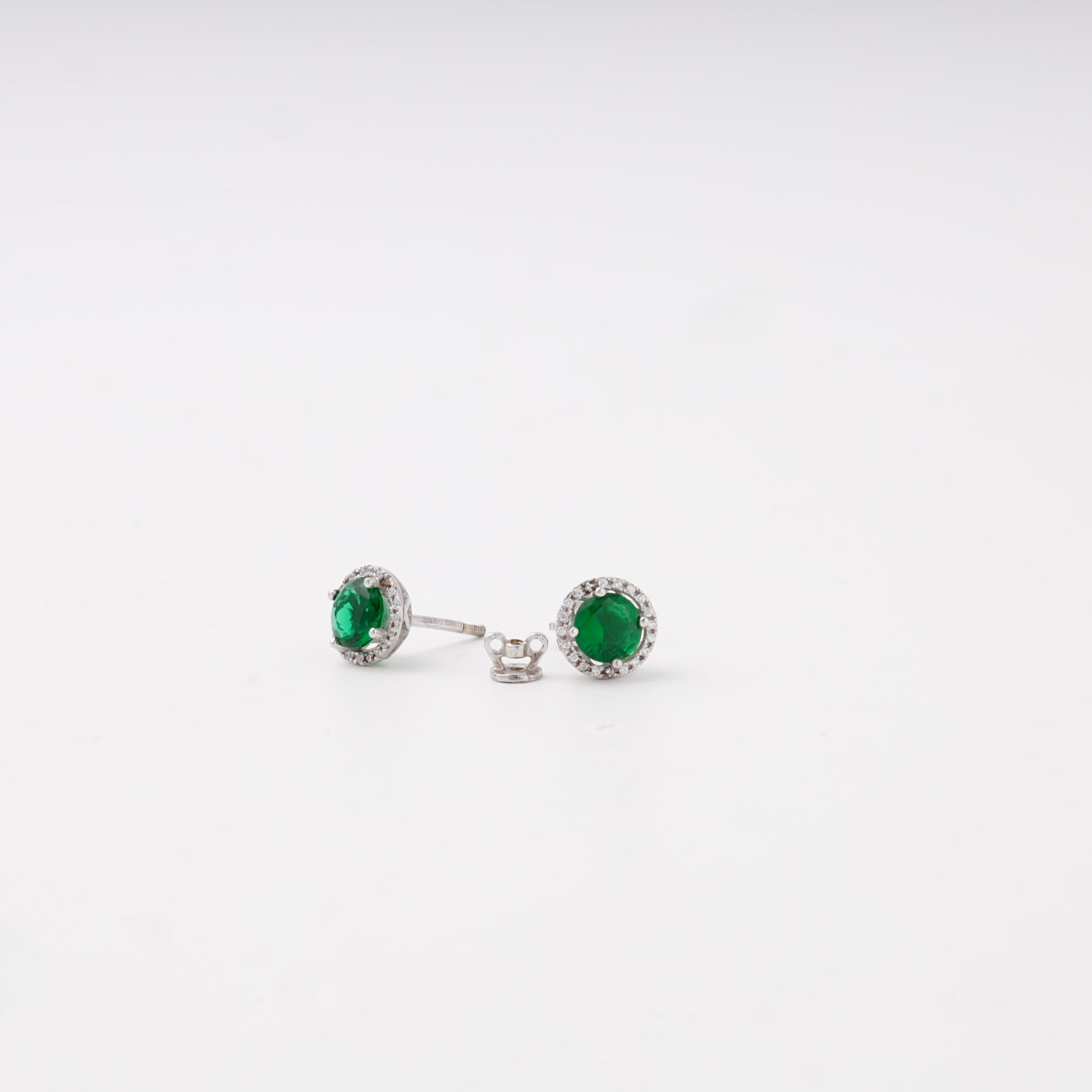 Silver 925 stud earrings with screw-back fittings — Kabluchka