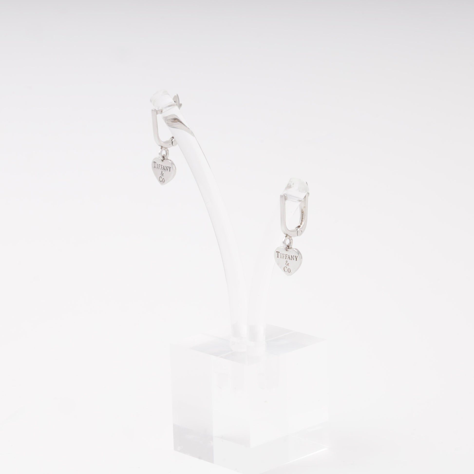 Polished silver 925 heart drop earrings — Kabluchka