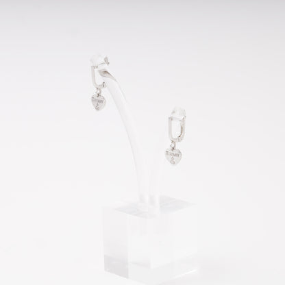 Polished silver 925 heart drop earrings — Kabluchka