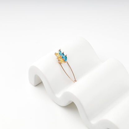 Rose Gold 14K safety pin brooch, clasp detail