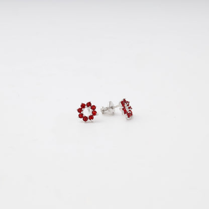 Silver 925 stud earrings screw-back posts detail — Kabluchka