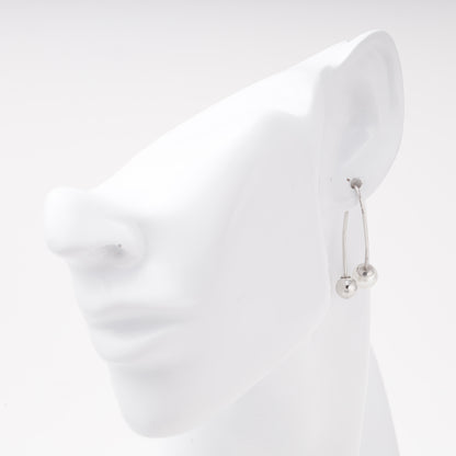 Silver 925 pearl and bead drop earrings — Kabluchka