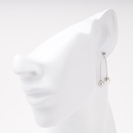 Silver 925 pearl and bead drop earrings — Kabluchka