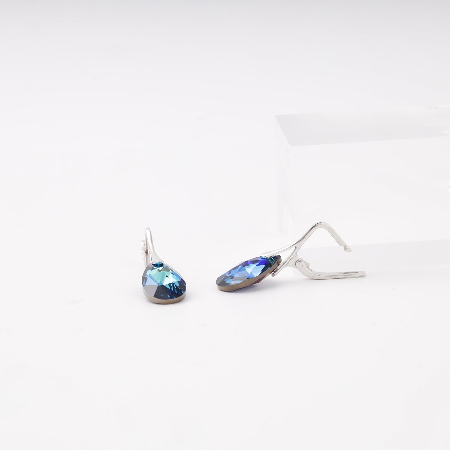 Swarovski crystal teardrop earrings silver 925 — Kabluchka