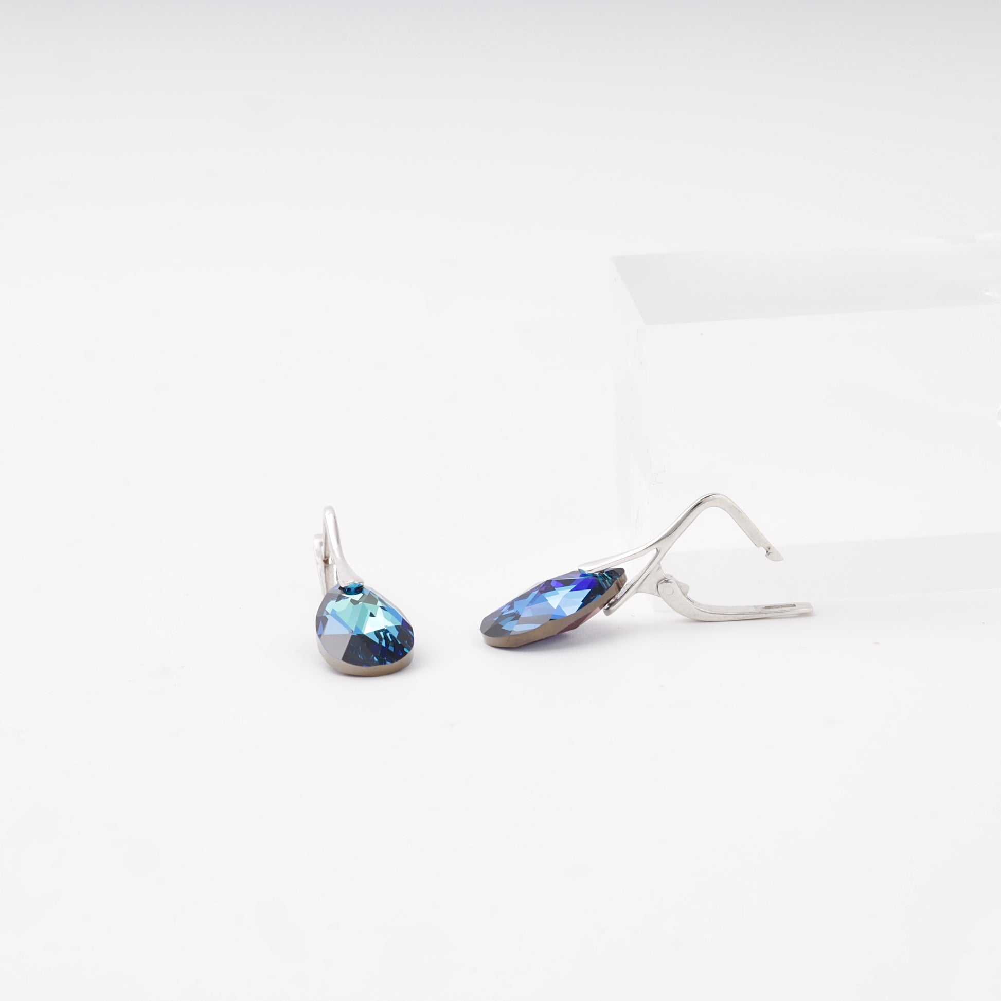 Swarovski crystal teardrop earrings silver 925 — Kabluchka