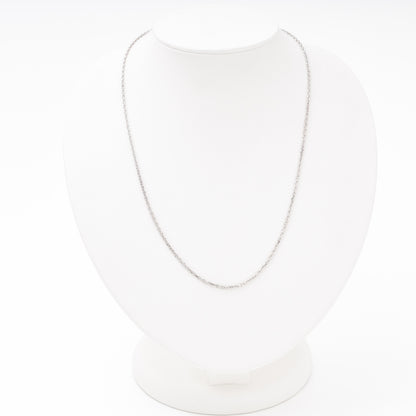 Silver 925 diamond-cut cable chain necklace 40 cm on display bust — Kabluchka