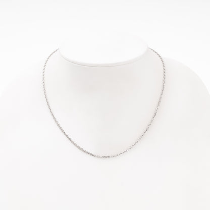 Silver cable chain 40 cm — lobster clasp detail — Kabluchka