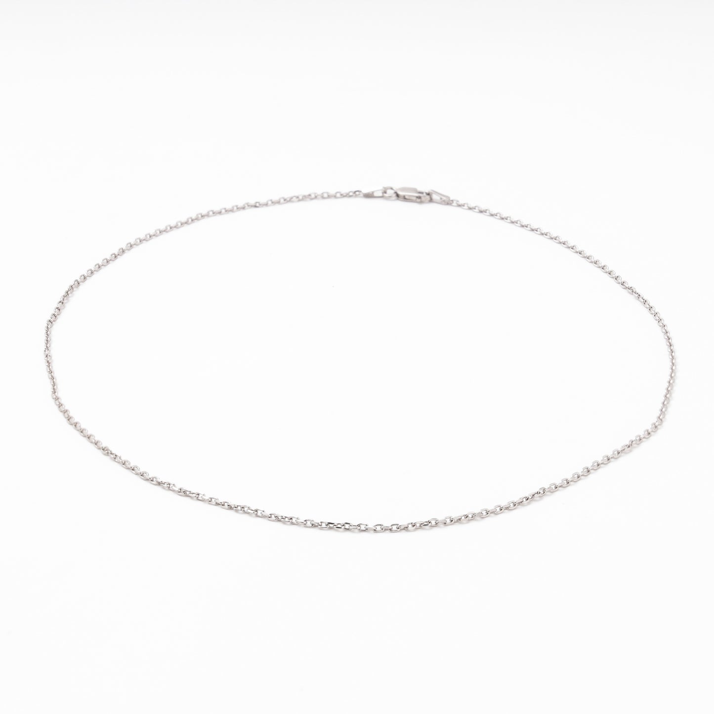 Silver 925 cable chain necklace clasp view — Kabluchka