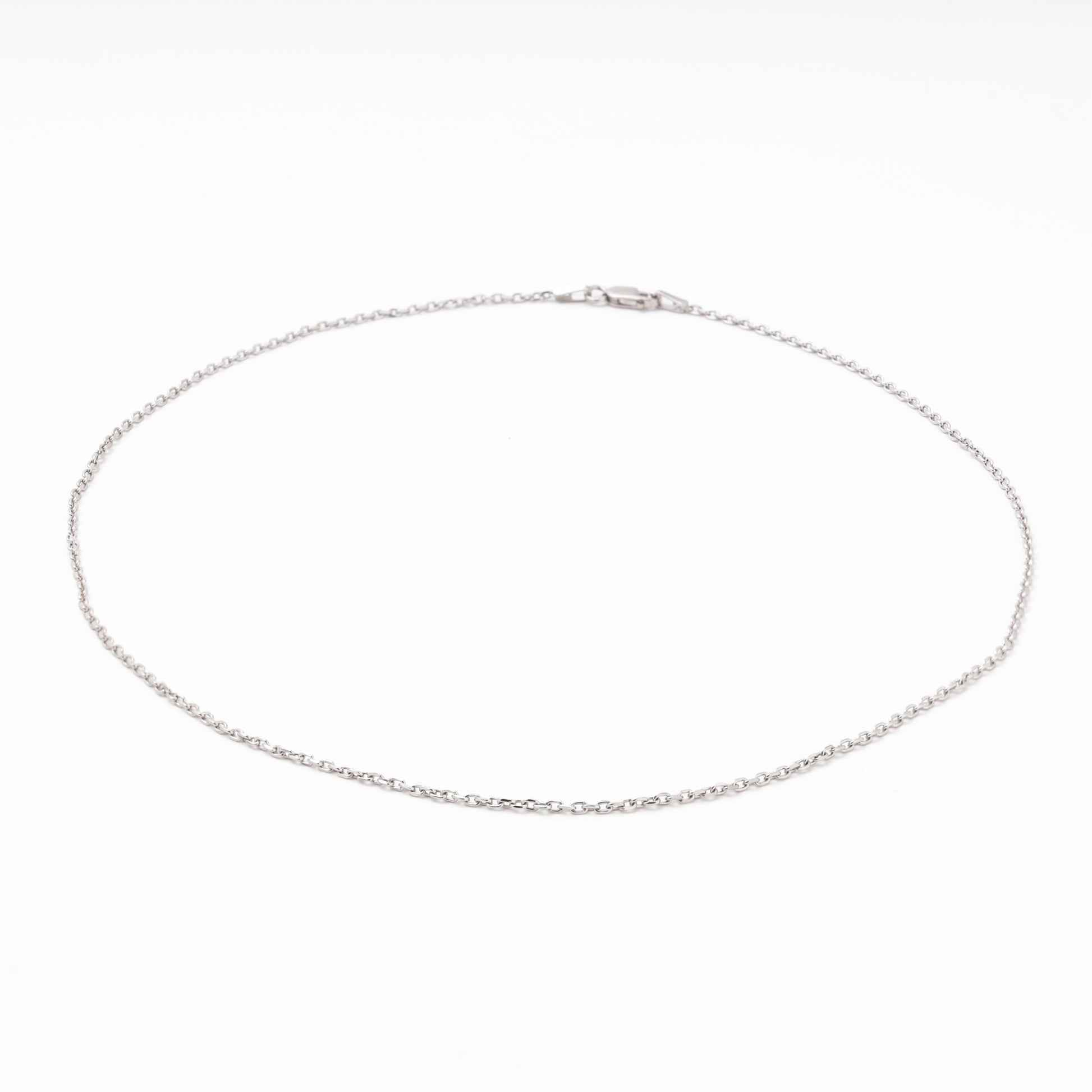 Silver 925 cable chain necklace clasp view — Kabluchka