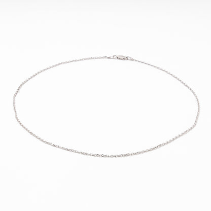 Silver 925 cable chain necklace clasp view — Kabluchka