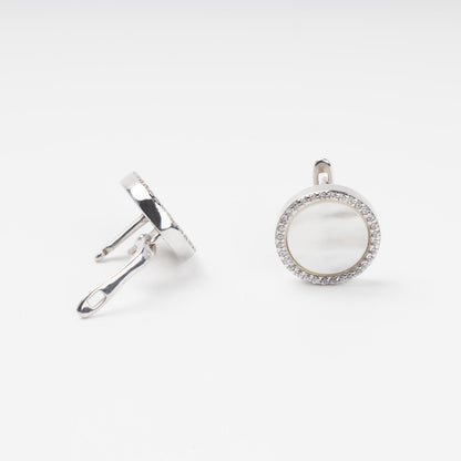 Silver earrings with English lock clasp detail | Jewelry Store Kabluchka