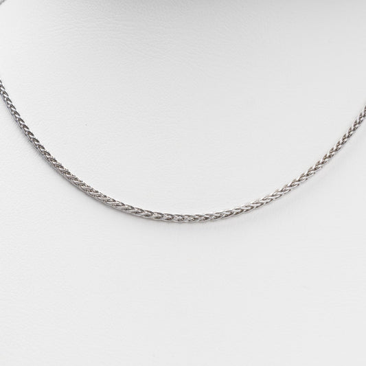 Silver 925 wheat chain necklace close-up view | Jewelry Store Kabluchka