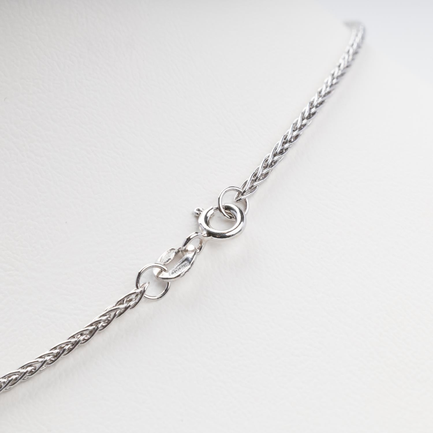 Spring ring clasp detail of silver 925 wheat chain necklace | Jewelry Store Kabluchka