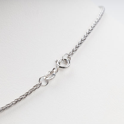 Spring ring clasp detail of silver 925 wheat chain necklace | Jewelry Store Kabluchka