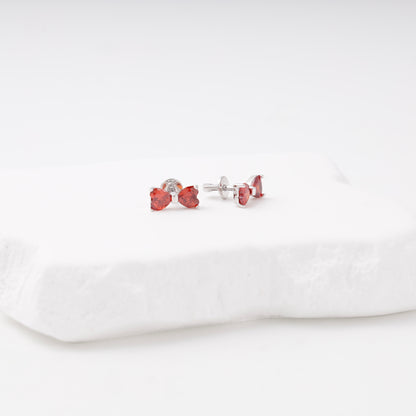 Silver 925 bow earrings, front view — Kabluchka