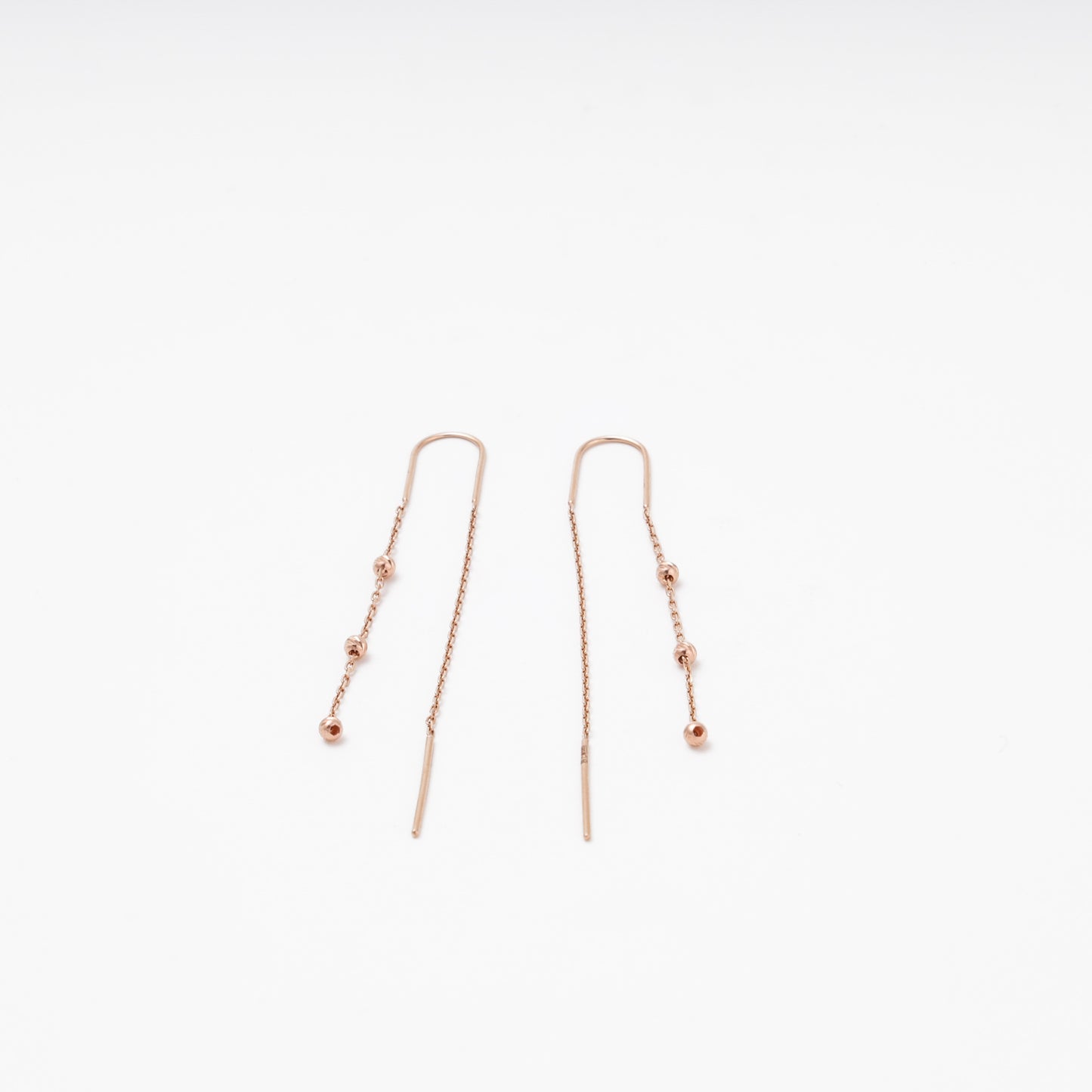 Rose gold bar drop earrings — Kabluchka