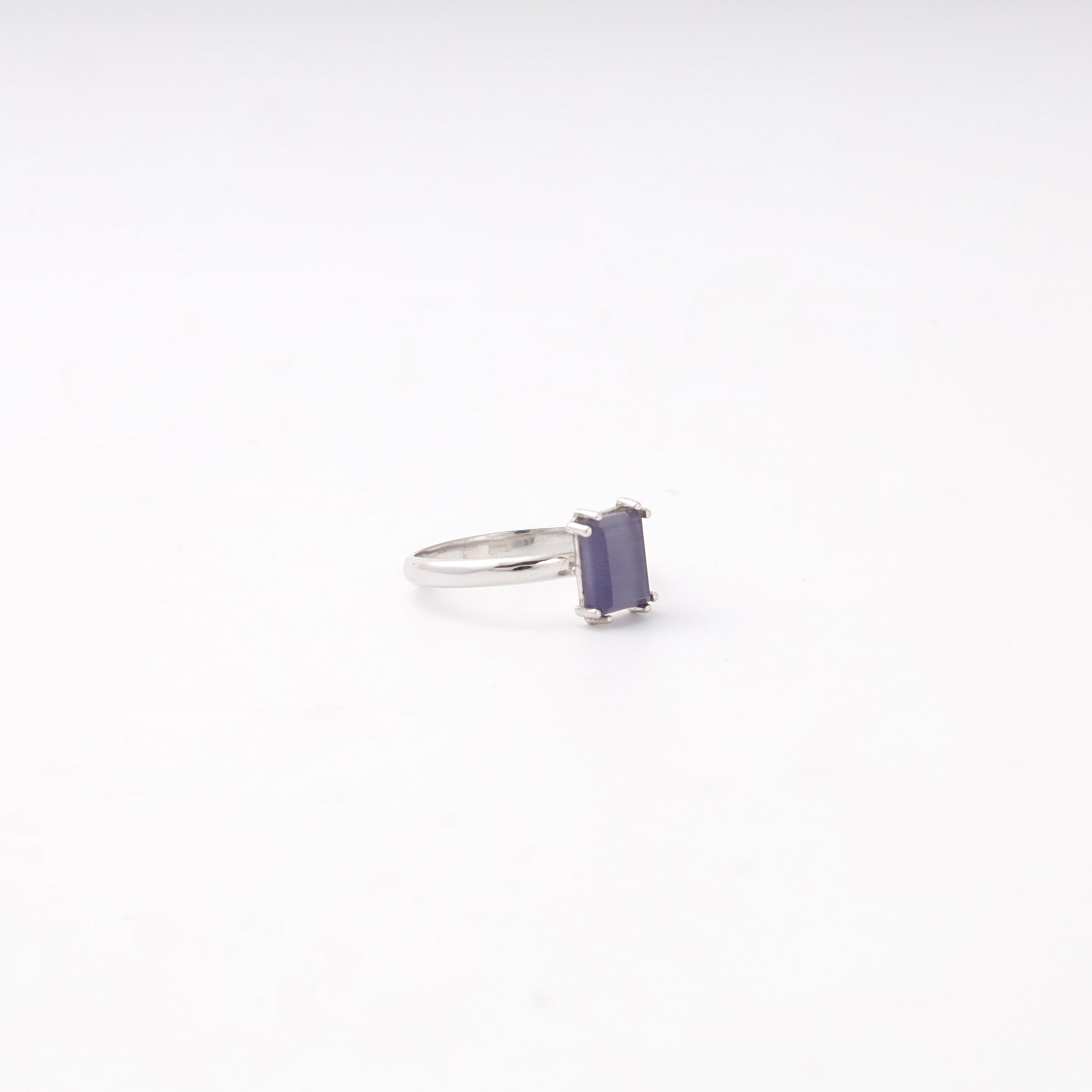 Ulexite cabochon silver 925 ring — Kabluchka
