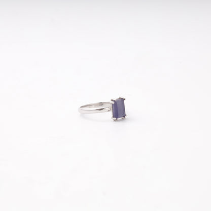 Ulexite cabochon silver 925 ring — Kabluchka