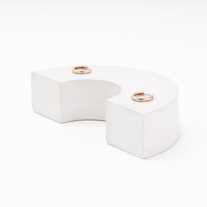 14K rose gold small hoops no stones — Kabluchka