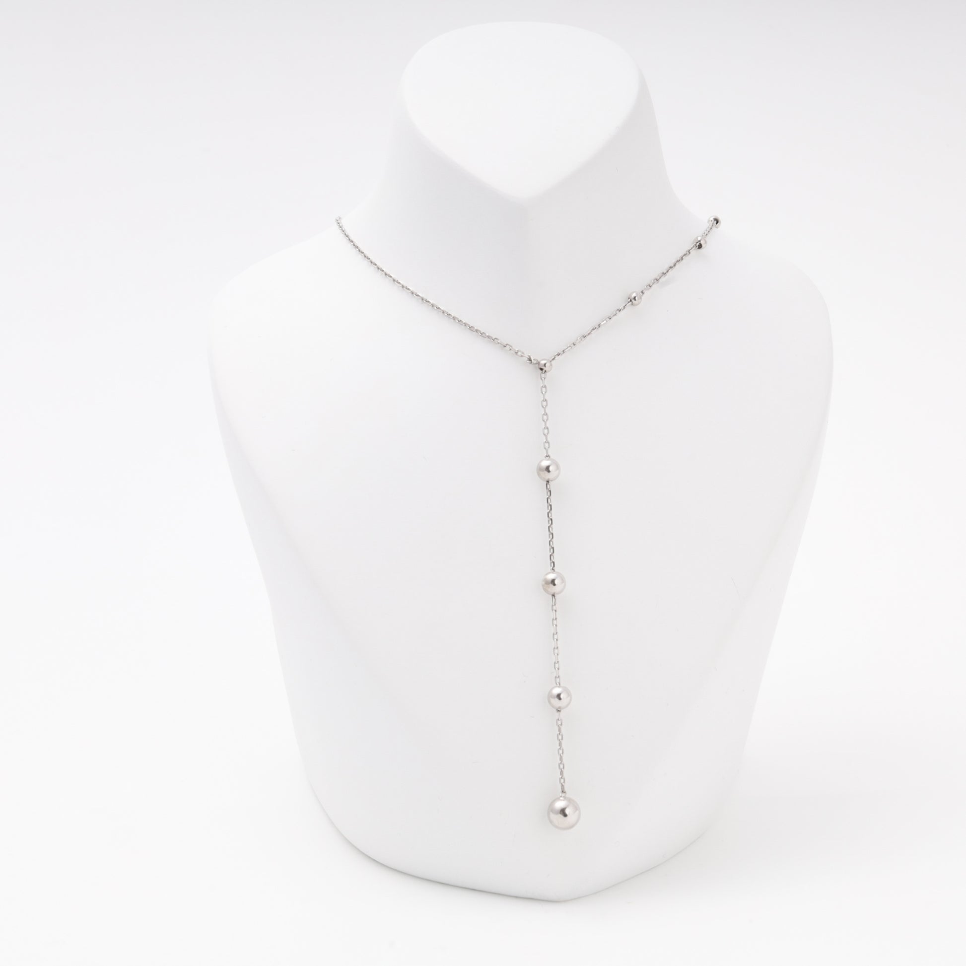 Silver 925 Rhodium Ball Chain Necklace — Kabluchka