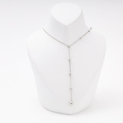 Silver 925 Rhodium Ball Chain Necklace — Kabluchka