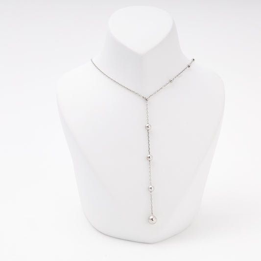 Silver 925 Rhodium Ball Chain Necklace — Kabluchka