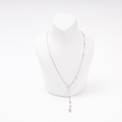 Silver 925 Rhodium Ball Chain Necklace on Surface — Kabluchka