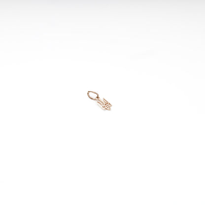 Rose Gold 585 Ukrainian Trident Pendant detail — Kabluchka
