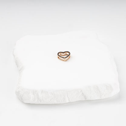 Gold 585 Open Heart Pendant detail — Kabluchka
