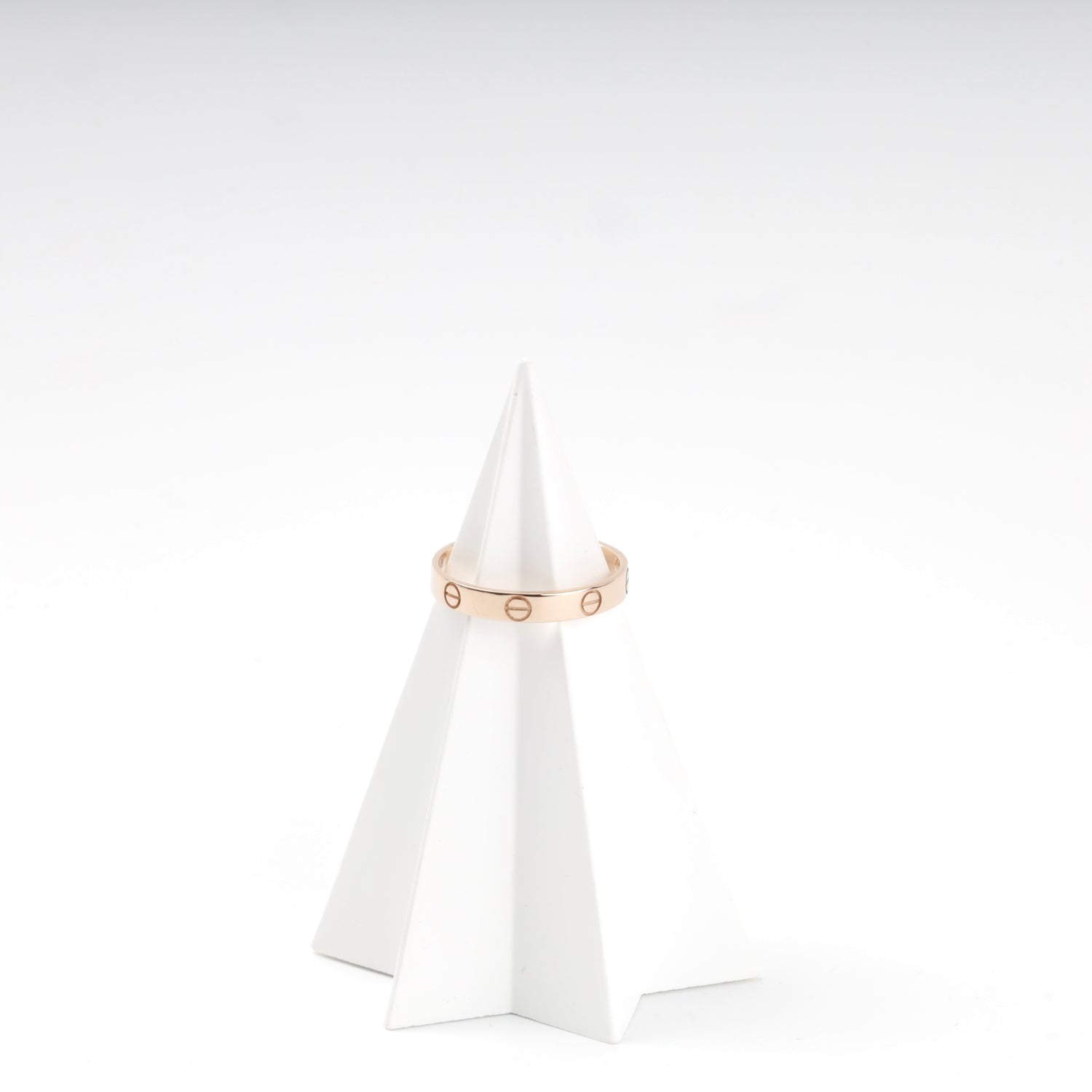 Rose gold 585 band ring with screw-head motif — Kabluchka