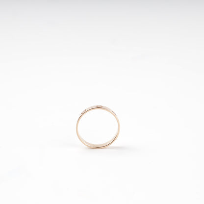 Polished rose gold 585 screw-motif ring, detail — Kabluchka