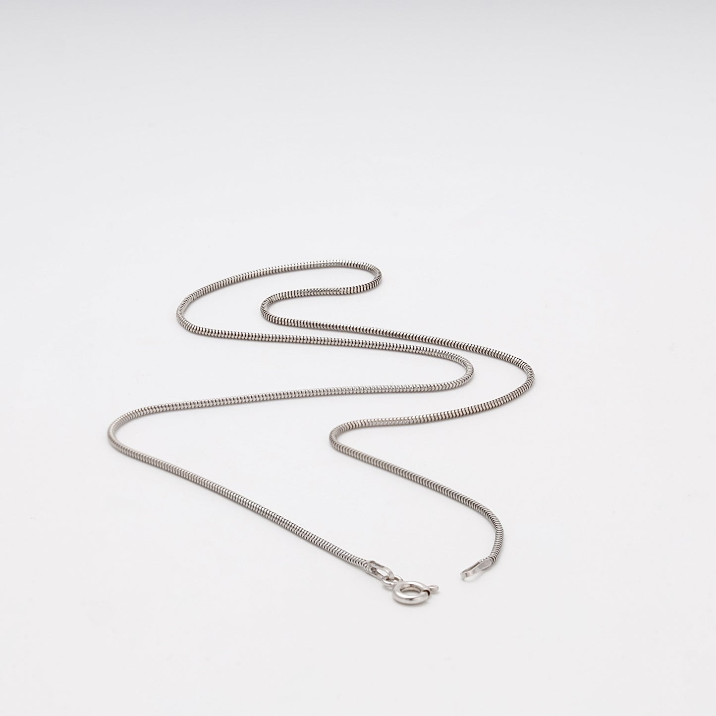 Measurement detail — Silver 925 thin snake chain necklace — Kabluchka